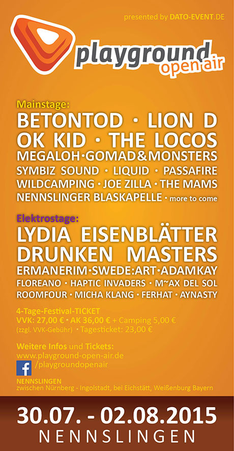 Flyer Playground Open Air 2014